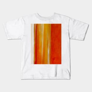 Orange modern abstract painting Kids T-Shirt